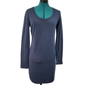 Mossimo Long Sleeve Swing Dress Blue Medium